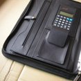 thumbnail image 4 of multifunction Faux leather business office file folder a4 with zipper 4 ring binder folders for documents padfolio briefcase blue A, 4 of 6