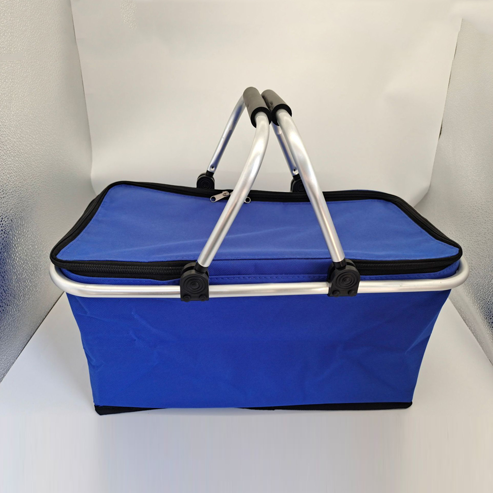 Foldable Shopping Basket, Ideal for Weekly Shopping With Padded Carry Handles & Zip on the Lid