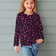 thumbnail image 4 of Jinhomg Little Girls Cute Valentines Shirt 2025 Love Heart Graphic Tees Lightweight Comfy Long Sleeve Crew Neck Tunic Tops Kids Valentine's Day Gifts Deal of The Day Prime Today Purple 3 Years, 4 of 8