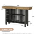 thumbnail image 2 of Tribesigns Home Bar Unit, Modern 2-Tier Bar Table with Footrest, Corner Mini Coffee Bar Cabinet for Home Kitchen Pub, Brown and Dark Gray, 2 of 9