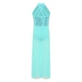 thumbnail image 5 of Alvivi Kids Girls Ballet Lyrical Dance Bodysuit Sleeveless Leotard Wide-Leg Jumpsuit Performance Dancewear Light Green 14, 5 of 5