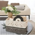 thumbnail image 4 of Storage Baskets Boho Decor Box Handmade Woven Decorative Countertop Toilet Tank Shelf Cabinet Organizer for Bedroom Nursery Livingroom Home, Set of 2, Ivory, 4 of 6