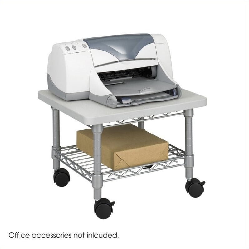Scranton & Co Under-Desk Printer/Fax Stand in Gray 