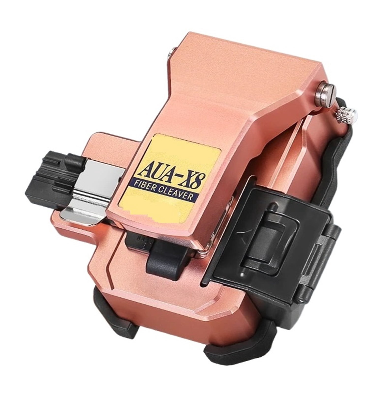 Fiber Cleaver AUA-X8 FTTH Cable Fiber Optic Cutting Knife With waste fiber box Three-in-one clamp slot 24 Surface Blade
--------
,High Precision Cleaves