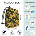 thumbnail image 5 of Bold Sunflower Floral Pattern Backpack for College School, Generous Capacity Bookbag with Laptop Pocket, Tough Unisex Backpack Gift for Daily Commuting, 5 of 5