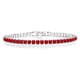 thumbnail image 1 of JeenMata 5.5 TCW Corte Princesa Julio - Rubí - Pulsera de tenis con piedra natal para mujer Diseño de eternidad - Chapado en oro blanco, cumpleaños, aniversario, regalo del día de San Valentín, 1 of 6