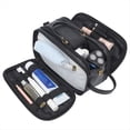 thumbnail image 5 of con Múltiples Bolsillos para Mujeres y Hombres, Bolsa de Maquillaje de Viaje, Bolsa Colgante Impermeable, Bolsa Organizadora de Maquillaje y Cosméticos, Marrón, 5 of 5