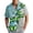 Green, variant on Men's Short Sleeve Tropical Print Shirt for Everyday Casual Comfort Breathable Button Down Summer Outdoors