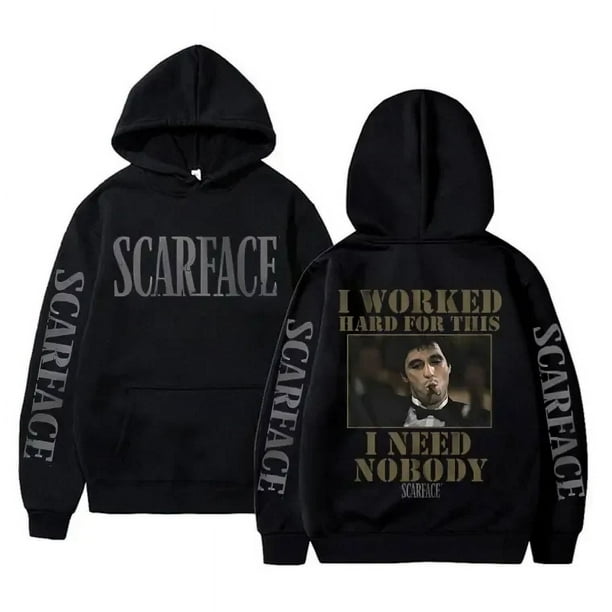 Trabajo duro para esto, no necesita bufanda, Sudadera con capucha para hombre, sudadera informal, Sudadera con capucha Vintage, sudaderas con capucha para hombre, ropa de calle masculina