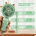 thumbnail image 5 of YUNOVA Portable Foldable USB Rechargeable Desk Fan​ with 8200 RPM 3-Speed Settings, Cute Cat Ear Design Personal Cooling Fan for Women/Kids Travel, Outdoor, Office & Home Use, 5 of 7