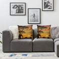 thumbnail image 2 of PRATYUS Throw Pillow Cover Case African Animal Elephants Family Walk Sunset,Soft Pillow Case for Decorative Bedroom/Livingroom/Sofa/Farm House,Couch Pillow Cushion Covers ,Set of 2  White, 2 of 7