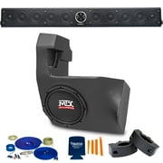 PowerBass 10 Speaker UTV Soundbar package with Subwoofer & Install Accessories Compatible with Can-Am Commander 2014+