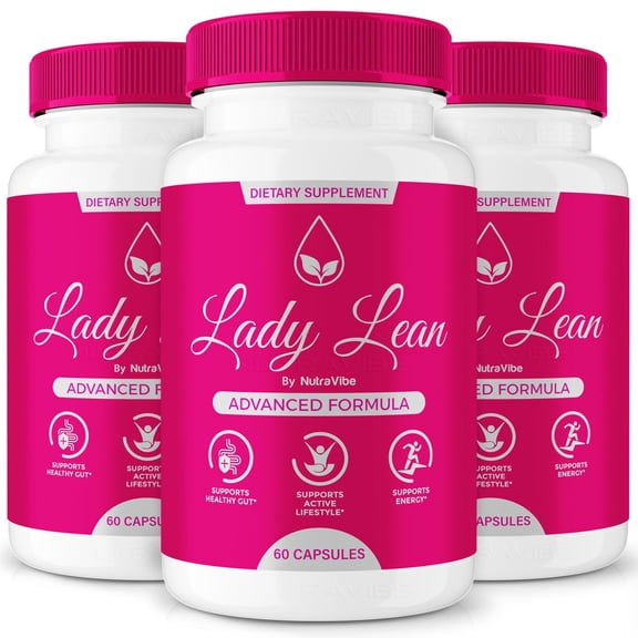 (3 Pack) Lady Lean – Natural Daily Pill Formula Designed to Align with Fitness Goals, Support an Active Lifestyle & Body Balance | Just 2 Easy-to-Swallow Pills Daily (180 Capsules)