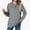 Gray, variant on ZZwxWA 2025 Fall Sweatshirts for Women Long Sleeve Button Shirts Loose Fit V Neck Pullover Blouses Solid Casual Hoodless Top up to 50% Off