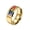 Gold, variant on Rainbow Rings for Men Women Pride Love is Love LGBTQ Colorful Band Gemstone 8mm Wide Stainless Steel Gay Lesbian Bisexual Transgender Gift Jewelry Silver Plated Size 12