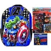 Marvel Avengers Assemble 3d Backpack with Avengers 7 Piece Sketchbook Set That Includes Sketchpad, Memo Pad, Pencil Pouch, Pencils, Eraser and Sharpener with Marvel Temporary Tattoos Back to School Su