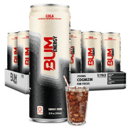 Bum Energy Drink, Cola, 112mg Natural Caffeine, 12 fl oz Cans, 12-Pack