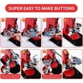 thumbnail image 5 of Máquina para hacer insignias con botones, kit de bricolaje, prensa de pines de 32 mm, 100 botones, suministros para hacer botones, cortador de papel, carcasa de metal, cubierta trasera de pin, pe, 5 of 5