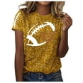 thumbnail image 1 of Blusas de Manga Corta para las Mujeres, Moda Impresa Cuello Redondo Camiseta Superior, Ligero Poliéster Casual, 1 of 5