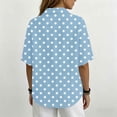 thumbnail image 7 of MAFYTYTPR Women's Polka Dot Half-Button Shirt Spread Collar Short Sleeve Casual Tops for Everyday Wear S-3XL Plus Size, 7 of 7