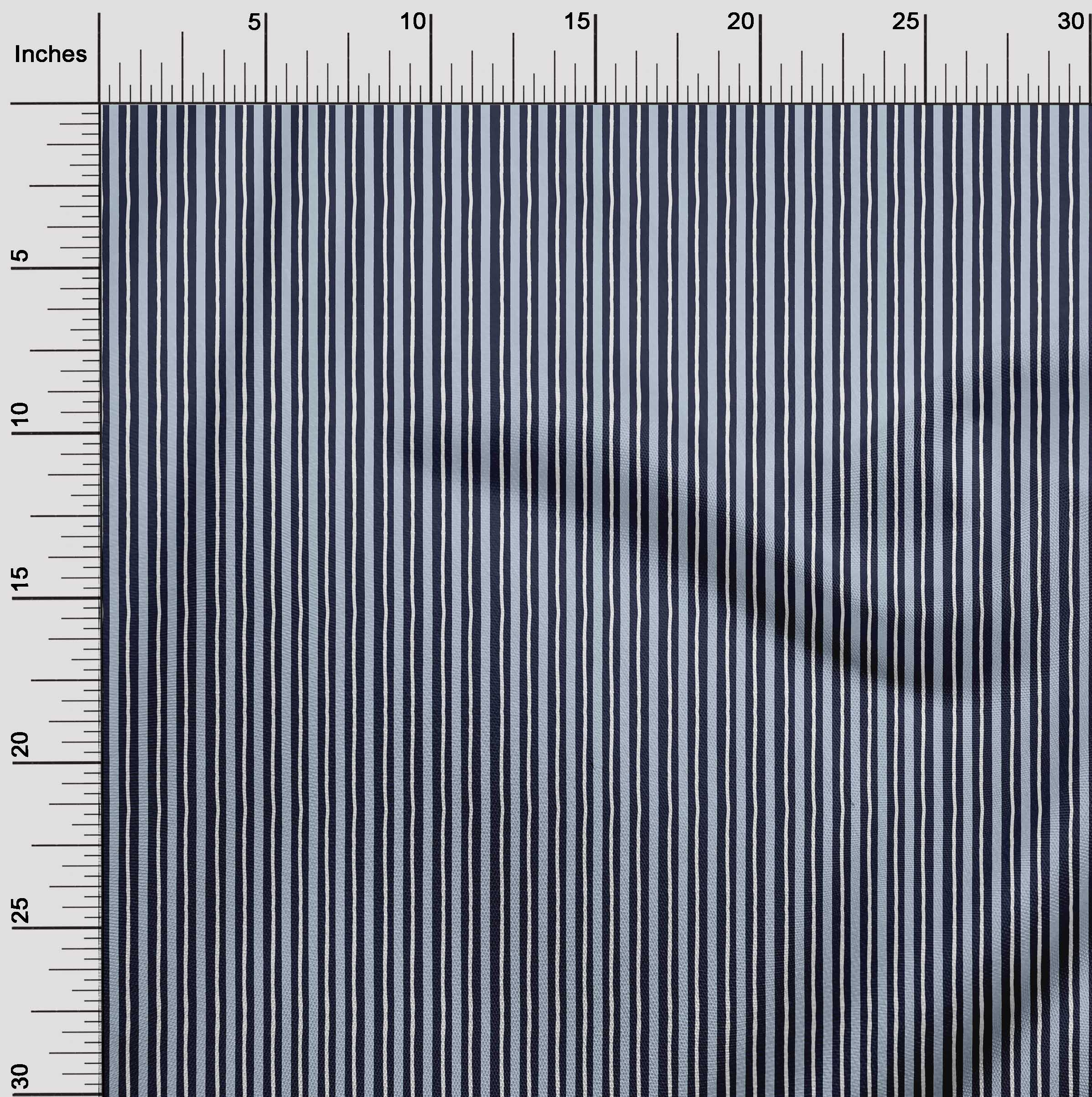 oneOone Polyester Lycra Dark Blue Fabric Stripe Block Diy Clothing Quilting Fabric Print Fabric By Yard 56 Inch Wide
