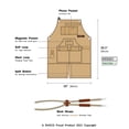 thumbnail image 2 of RIVECO Woodworking Apron for Men with Pockets for Tools and Accessories, Waxed Canvas Leather Shoulder Pads Workwear Grey Extra Large Size XXL to 5XL, 2 of 5