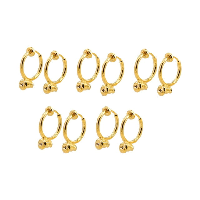 ZLight 10 Pcs Convertisseurs de Clip d'Oreille Accessoires de Boucles d'Oreilles Vis/levier Non Percé Fait Main avec Boucle Tampons en Plastique Type20 1ensemble