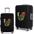 thumbnail image 1 of Luggage Cover Protective Suitcase Trolley Case Dust Cover 18 To 28 Inch Golden Flower Series Pattern Elastic Travel Protective 8Golden flower U L, 1 of 6