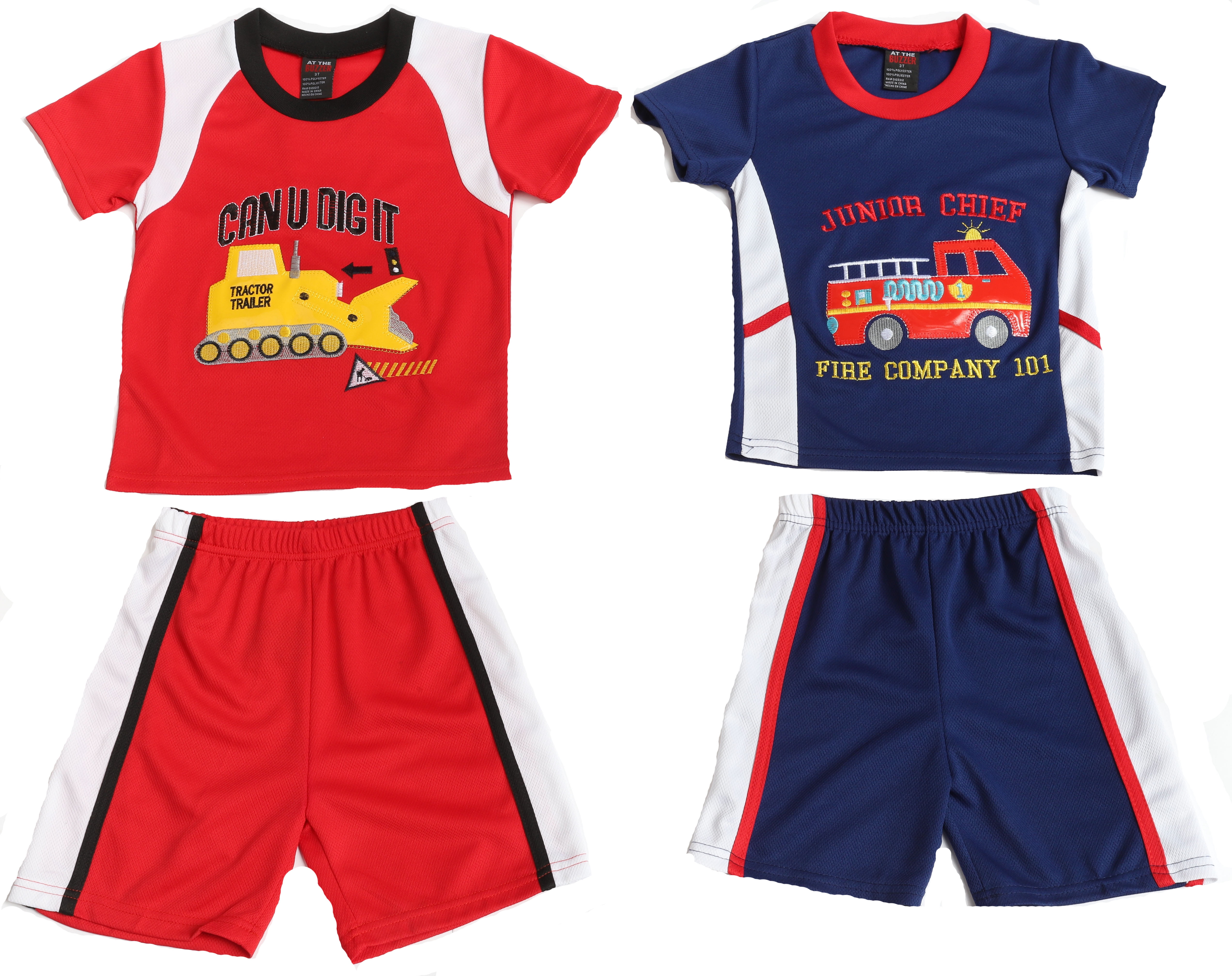 red 2 piece short set