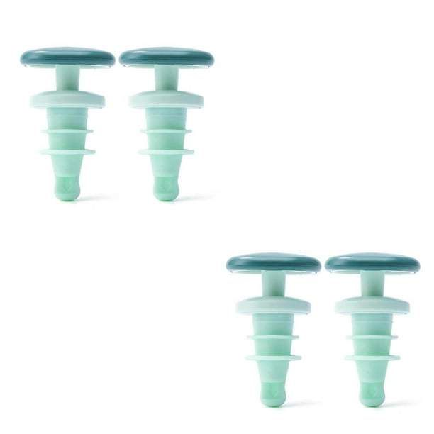 Inteprter 2 piezas de silicona para cocina, cubiertas para botellas de vino tinto, suministros de tapón, botellas portátiles al vacío de champán, Type5 NO5 Inteprter CBP175852