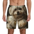 thumbnail image 2 of Picia Regal Dog In Royal Attire pattern Mens Swim Trunks with Compression Liner Stretch Beach Shorts Quick Dry with Zipper Pockets No-Chafing Board Shorts-3X-Large, 2 of 9