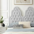 thumbnail image 5 of Tufted Platform Bed Frame, Twin Size, Velvet, Light Grey Gray, Modern Contemporary Urban Design, Bedroom Master Guest Suite, 5 of 10