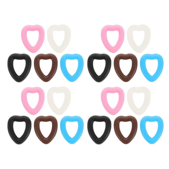 10 Pairs Eyeglasses Ear Grip Silicone Heart Shape Sunglasses Ear Hook Anti-Slip Eyewear Retainers Reading Glasses Ear Stopper For Men Women