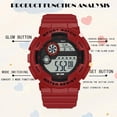 thumbnail image 5 of Digital Watch Womens Sport Waterproof White Wrist Watches for Women with Alarm Stopwatch Hourly Chime LED Display 12H/24H Calendar, 5 of 8