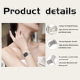 thumbnail image 2 of REQO Magnetic Bands Compatible for Fitbit Sense 2/Fitbit Versa 4/Fitbit Sense/Fitbit Versa 3, Mesh Stainless Steel Bling Strap, Dressy Replacement Adjustable Wristband for Women, 2 of 7