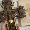 thumbnail image 5 of Orthodox religious carved cross wall cross wall hanging decoration carved from natural wood Orthodox gift, 5 of 7