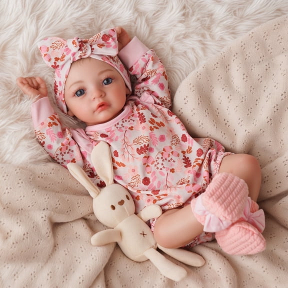 RSG Lifelike Reborn Baby Dolls 17 inch Baby Dolls Full Body Cloth Real Life Baby Dolls with Gift Box for Kids Age 3