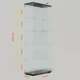 thumbnail image 5 of MAYEERTY 5 Tiers Glass Display Cabinet with Bluetooth LED Light Strip, Curio Storage Cabinet with 2 Door, Black, 5 of 8