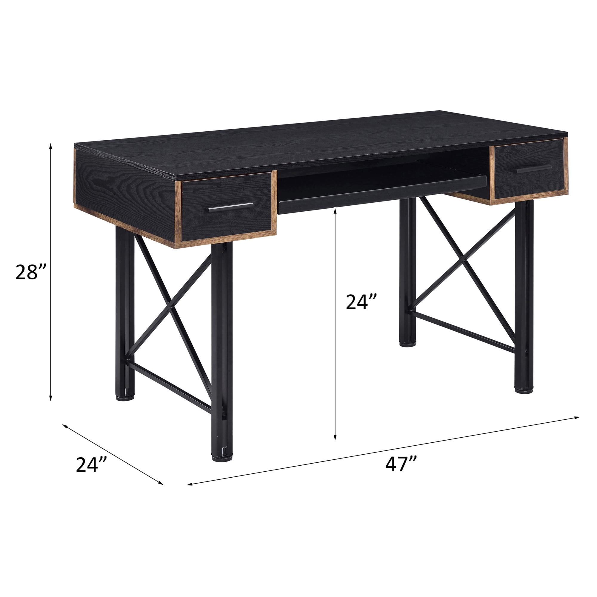 アクメACME Furniture TABLE / BLACK ACME Settea Computer Desk in Black - Walmart.com