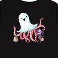 thumbnail image 4 of Inktastic Cute Ghost Octopus Trick or Treating with Bat Boys or Girls Long Sleeve Toddler T-Shirt, 4 of 5