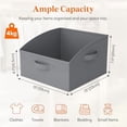 thumbnail image 2 of Medium Trapezoid Closet Storage Bins for Shelf, 6 Packs Non-woven Closet Organizer Baskets with Handles, Foldable Clothes Containers Boxes for Clothing, Book, Purse, 16L, Gray, 2 of 8