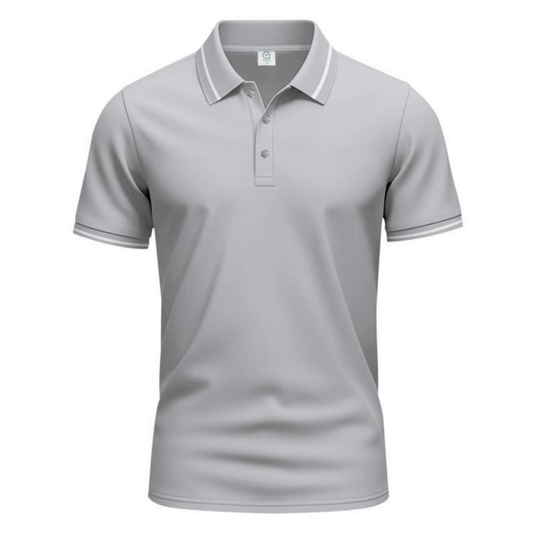 ohmzyzo Men's Polo Shirts Casual Short Sleeve Business Golf Shirts