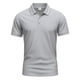 thumbnail image 4 of Blusa y camisa de manga corta con cuello vuelto para hombre, informal, lisa, de manga corta, con botones y cuello vuelto, de poliéster., 4 of 8