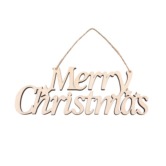Letrero de madera de Feliz Navidad para colgar en la pared, manualidades, madera para colgar en la pared, vacaciones Ninguno B