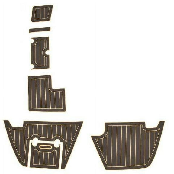 Rinker Boat Non-Skid Mats 2290906 | Q5 OB Swim Platform Brown (7PC)