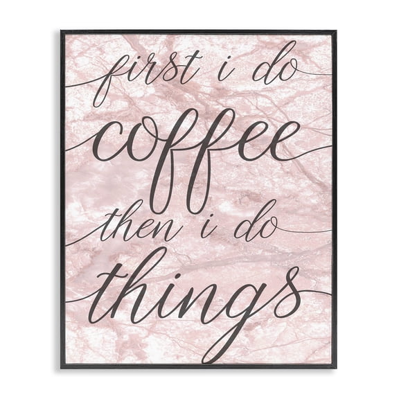Stupell Industries Farmhouse Coffee Things Black Framed Giclee Art, 11 x 14, by Lil' Rue