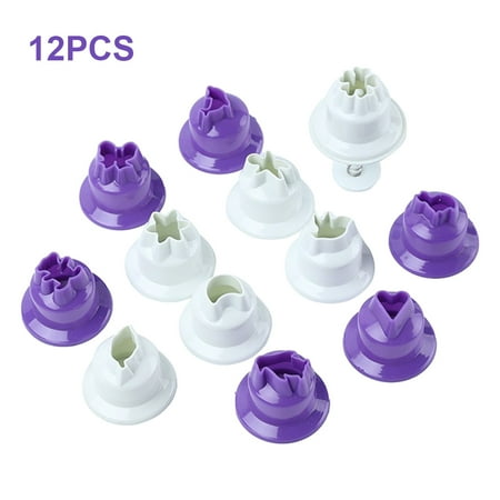

12pcs Flower Leaf Plunger Biscuit Baking Animal Shape Cookie ter Fondant