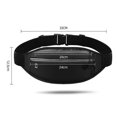 thumbnail image 3 of Outdoor Sports Waist Bag Waterproof PU Leather Unisex Fitness Waistband Bag, 3 of 5