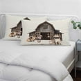 thumbnail image 4 of Easter Bunny Pillow Covers 24"x36", Vintage Farmhouse Countryside Rabbits Floral Soft Brushed Microfiber Breathable Throw Pillow Covers, Decorative Pillowcase with Zipper for Couch Sofa Bedroom, 4 of 9