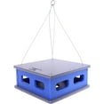 thumbnail image 2 of AmishToyBox.com Bluebird Feeder - Hanging Block House Mealworm Feeder for Bluebirds - Amish-Made with Poly Lumber Gray and Blue, 2 of 4